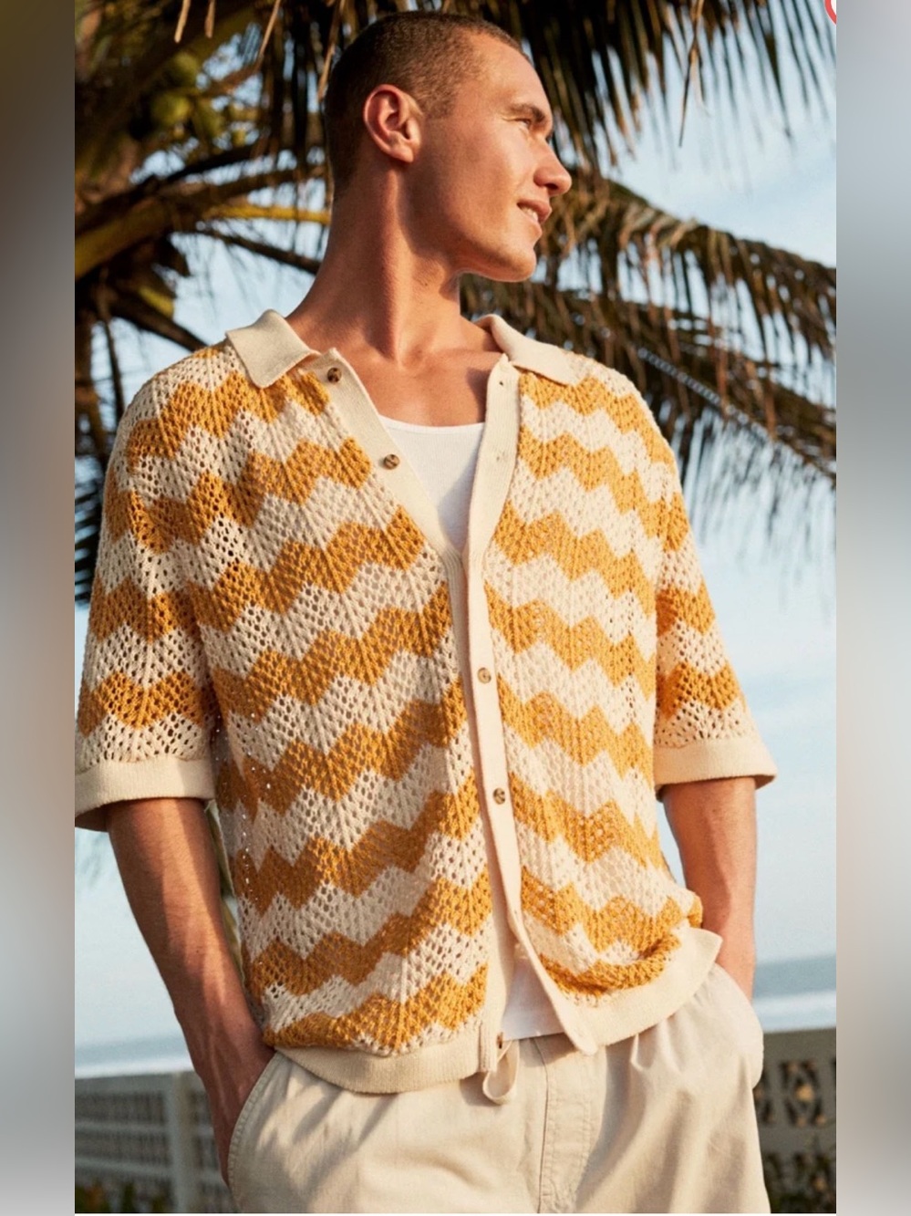 COTTON ON Crochet Short Sleeve Shirt